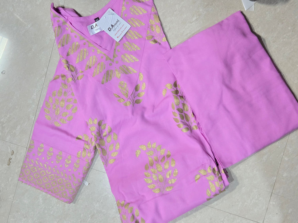 Ahana Pink top n bottom set