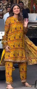 Anr shilppa yellow 3pcs set