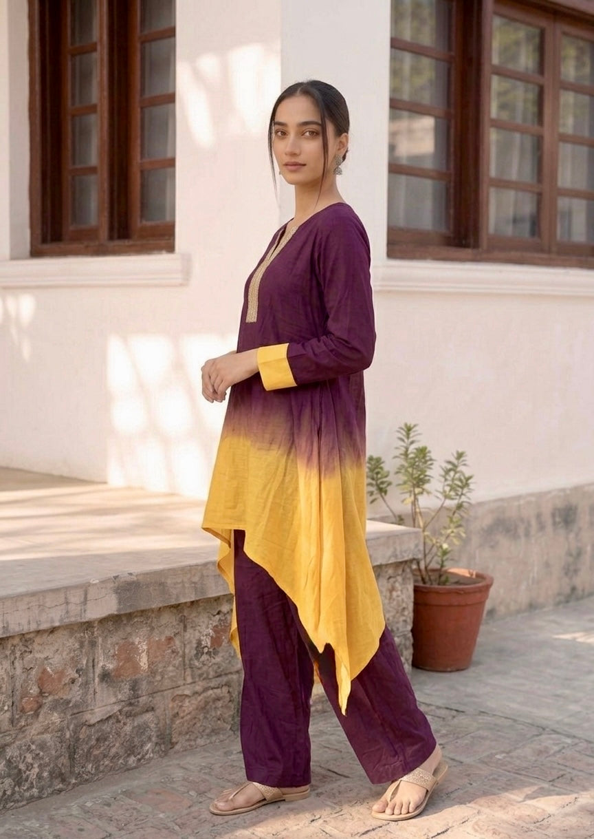 Orca purple top n bottom co-ord set