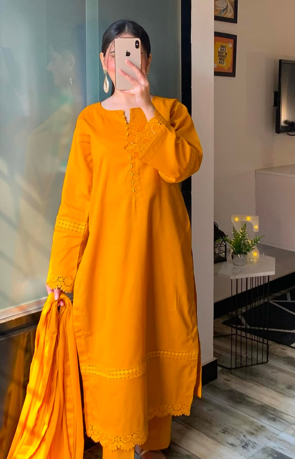 NAUSHEEN YELLOW SET 3pcs set