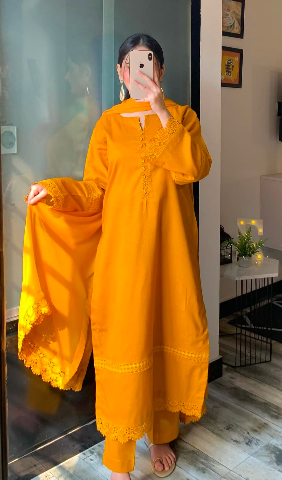 NAUSHEEN YELLOW SET 3pcs set
