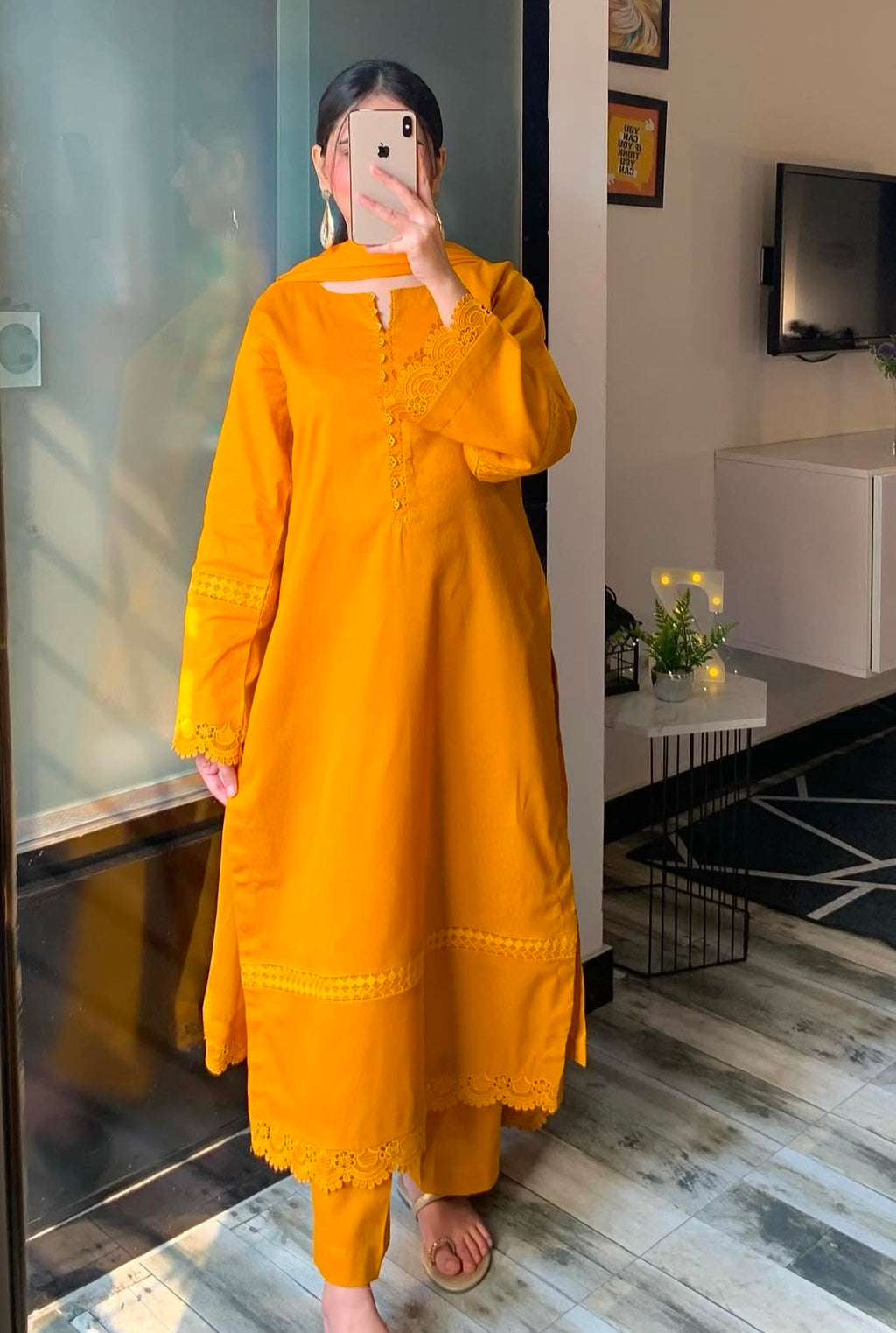 NAUSHEEN YELLOW SET 3pcs set