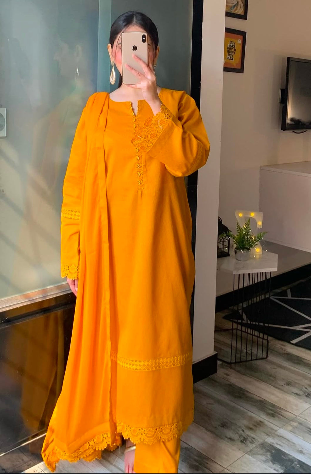 NAUSHEEN YELLOW SET 3pcs set