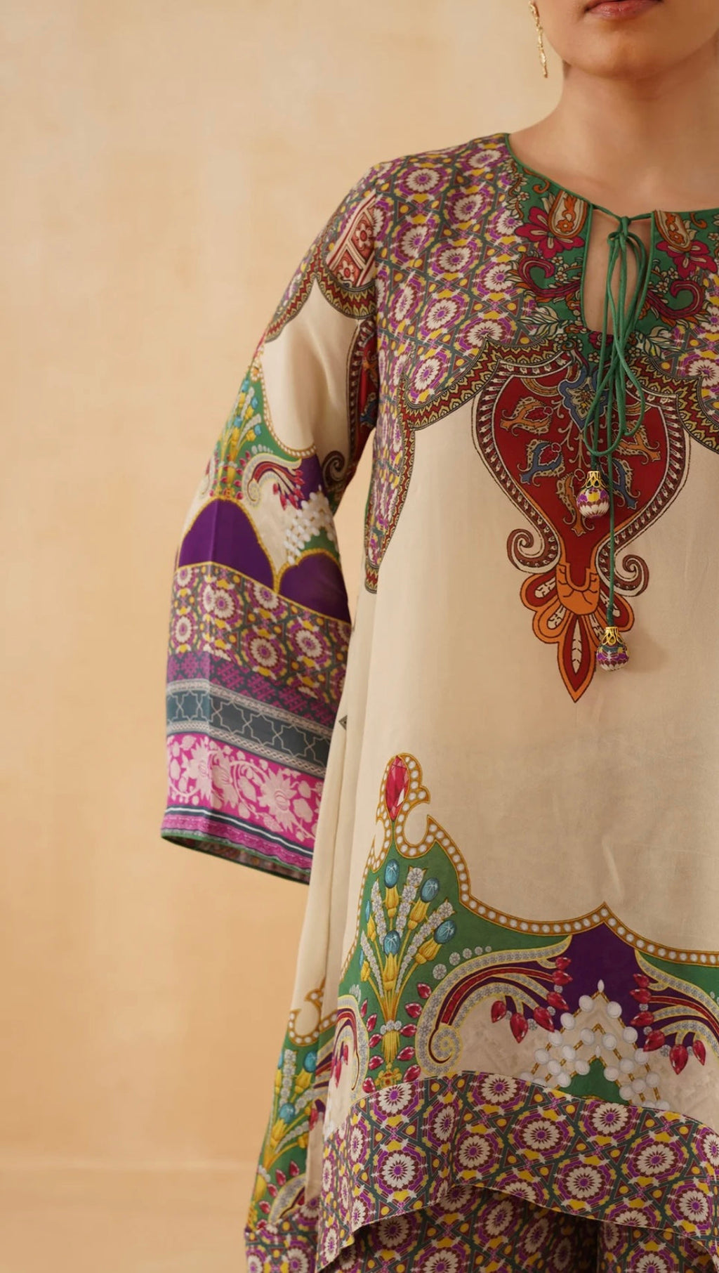 (ISHA) chiku MUSLIN CO ORD SET 2 pini