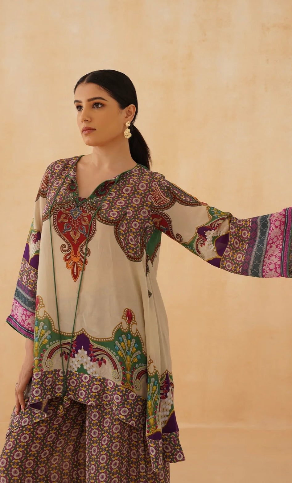 (ISHA) chiku MUSLIN CO ORD SET 2 pini