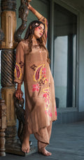 (bell) muslin  dark TOP WITH BOTTOM SET
