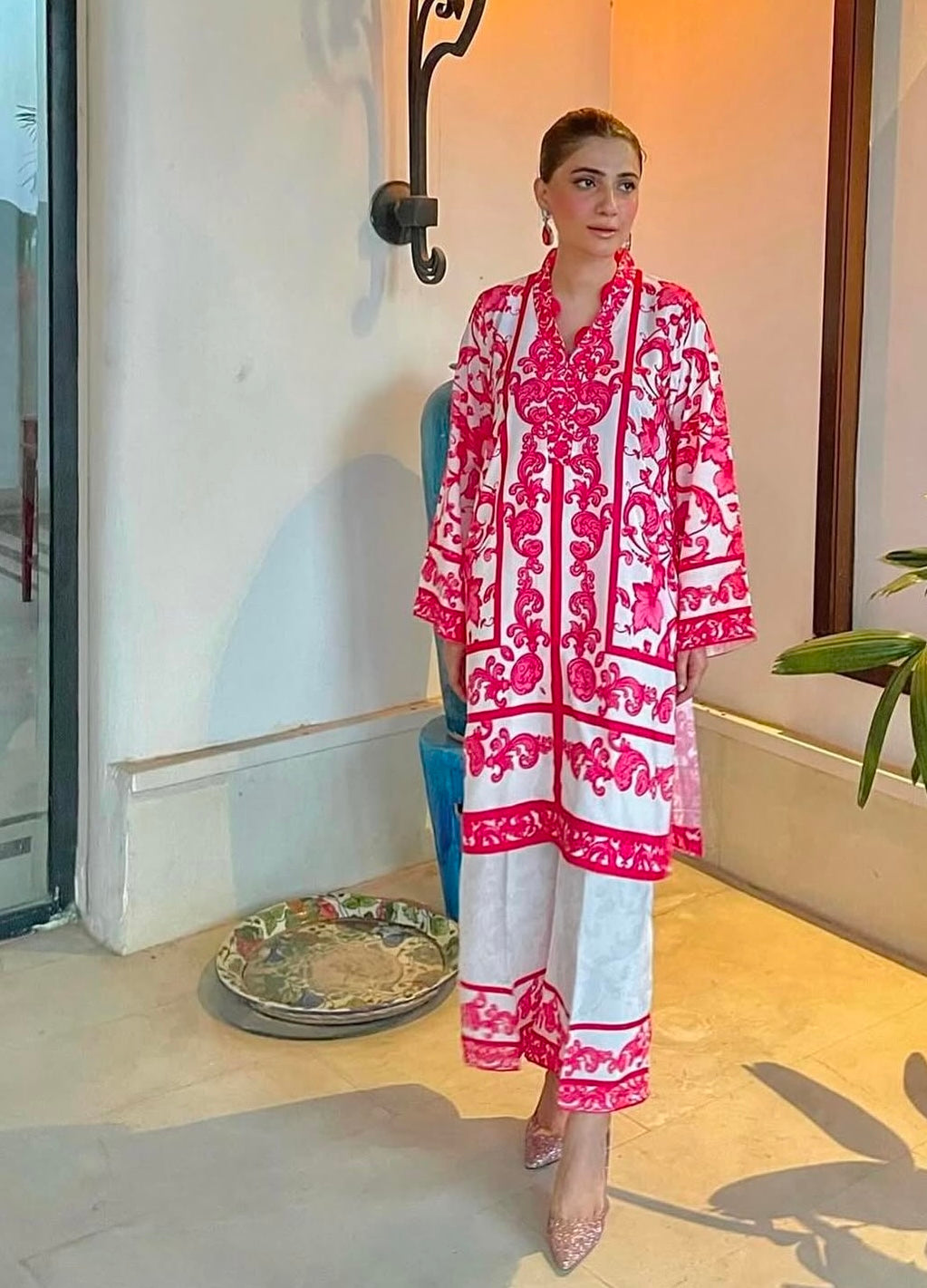 (LULU)  pink CO ORD SET pini
