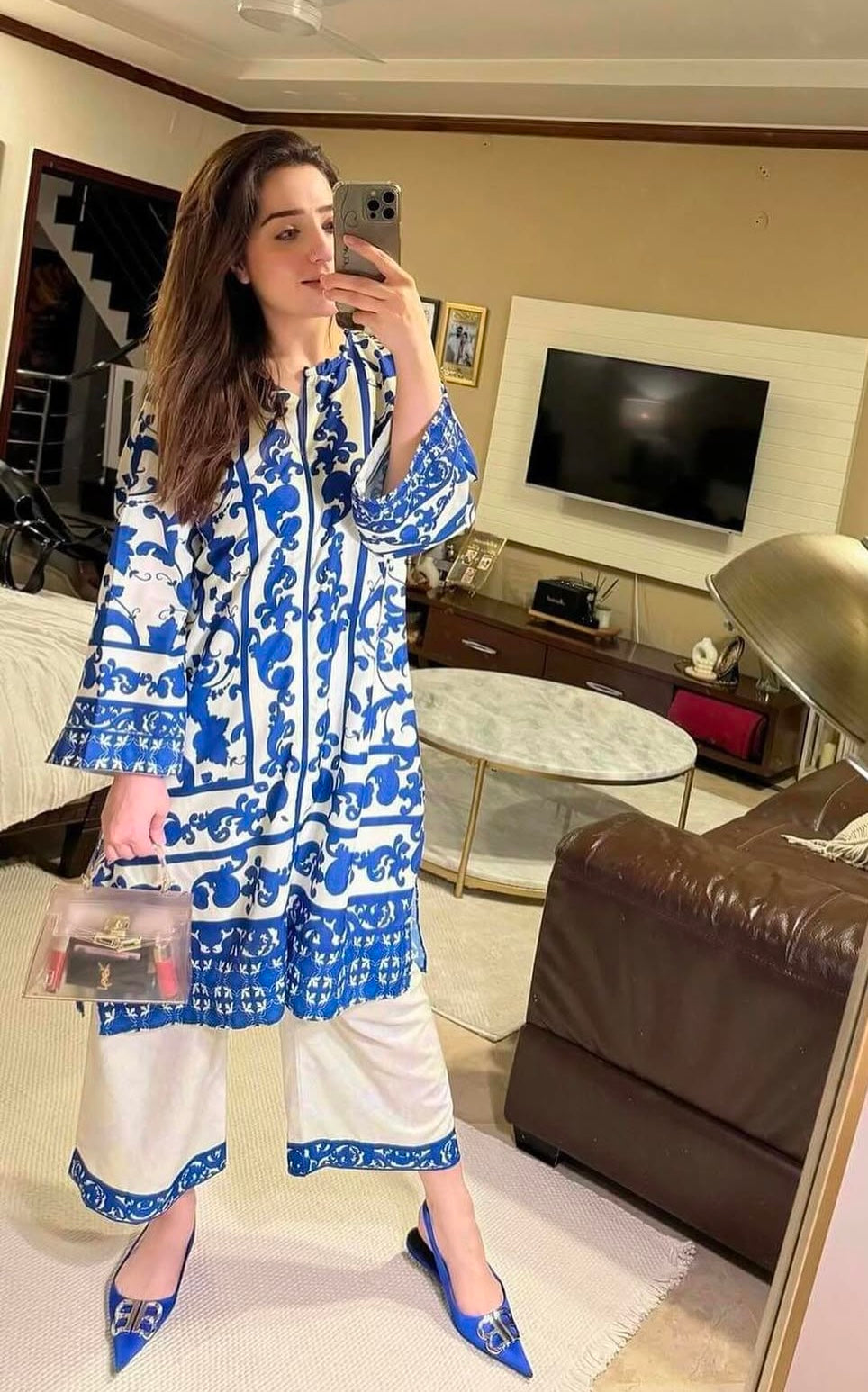(LULU)  blue CO ORD SET pini