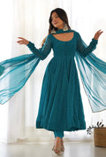 (ISHANI) LEHRIYA SET lite BLUE