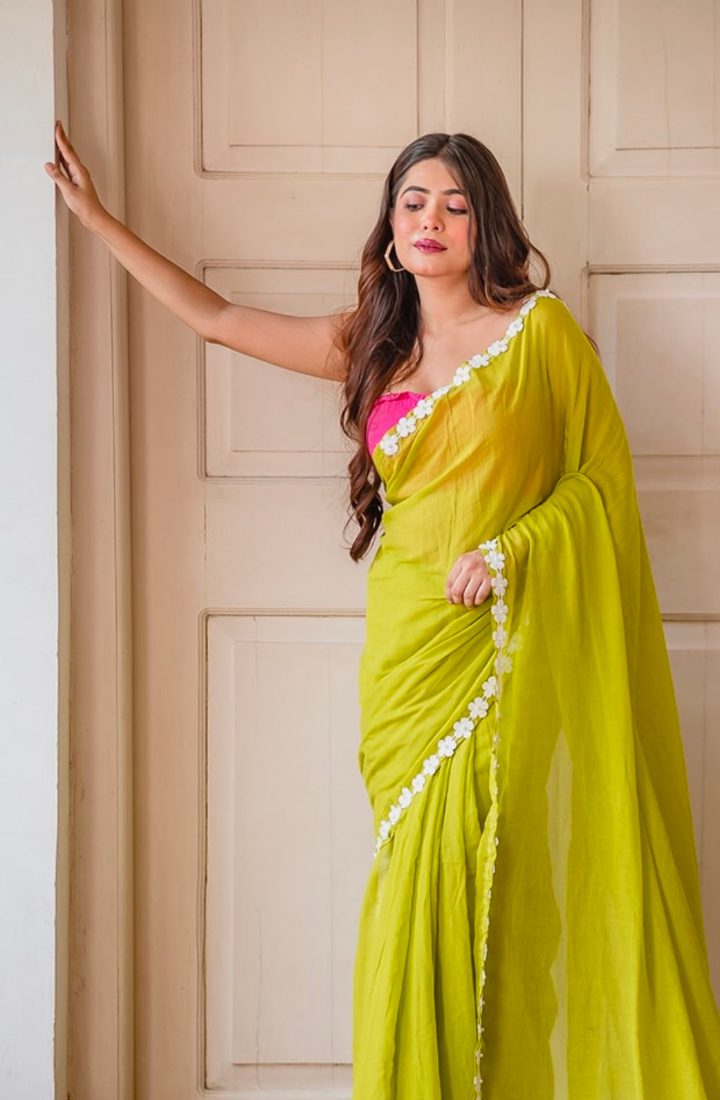 DA SAREE WITH LASE