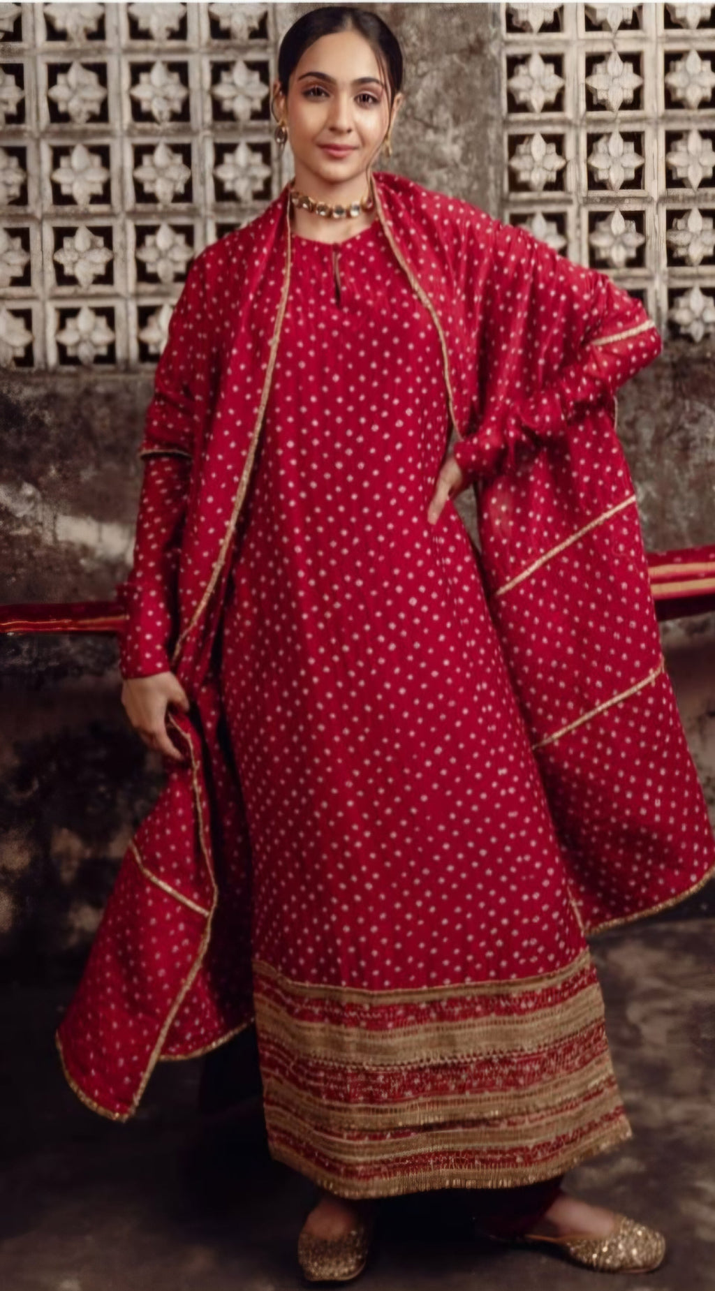 Alia red  2PCS top n bottom SET ANR