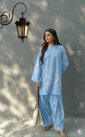 Ishara blue heart co ord set