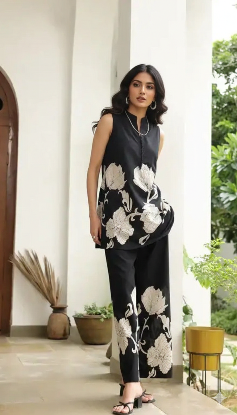 bloom black co-ord set