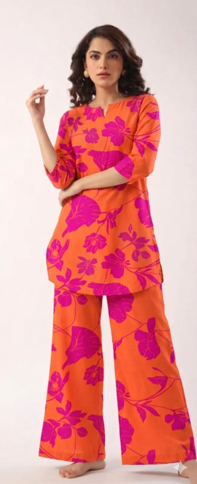 Zisha orange top n bottom set