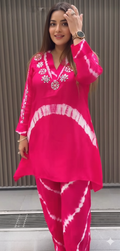 A+ tye PINK dye top n bottom set