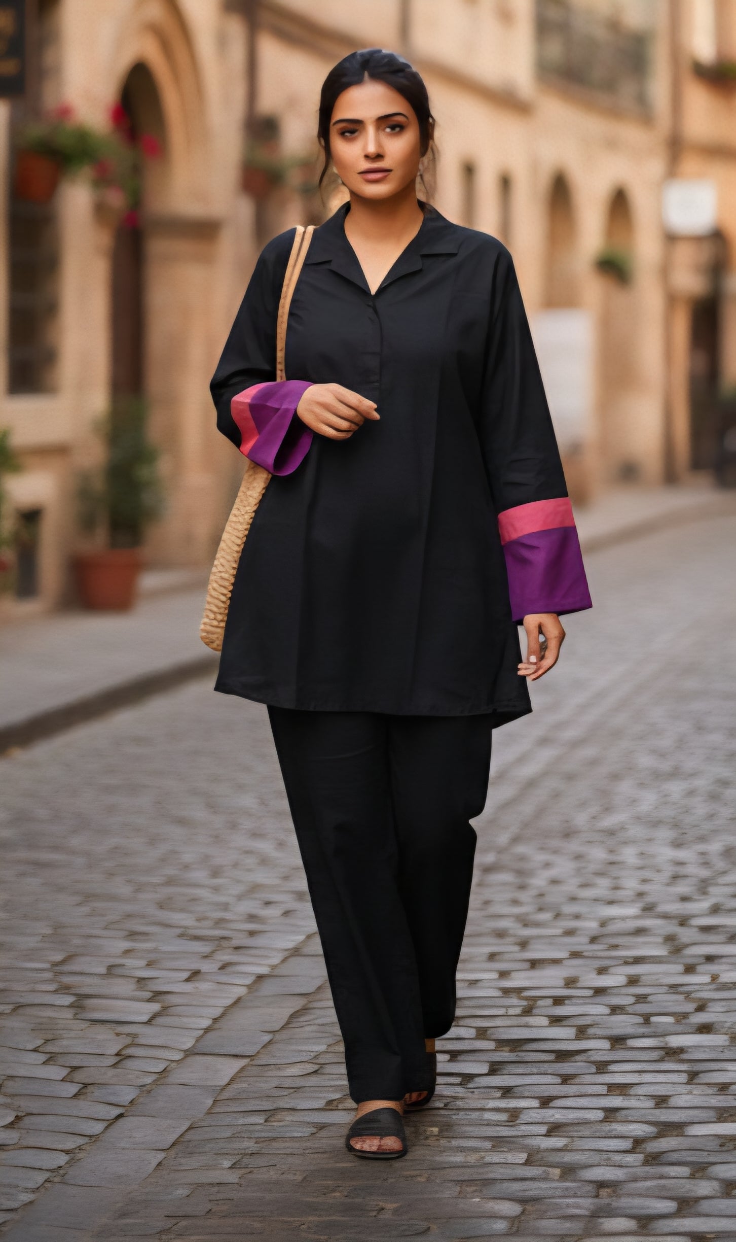 Isabela co ord set black