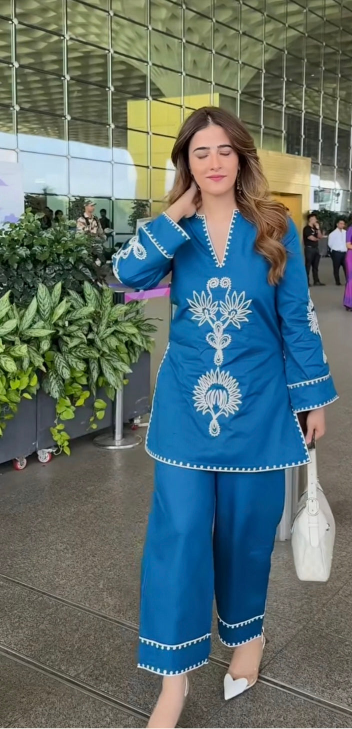 a2Nupur Blue tide ariee co ord set