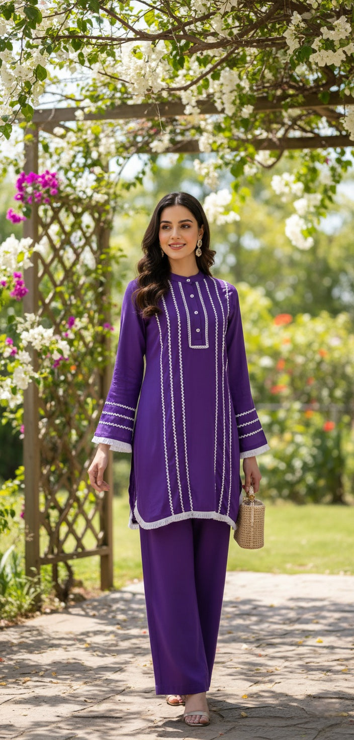 Duniya PURPLE top n bottom set