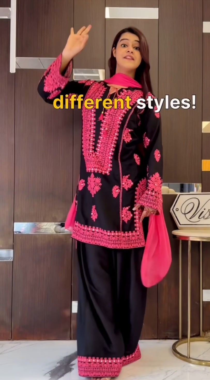 Boomer kurta set 3pcs set. black