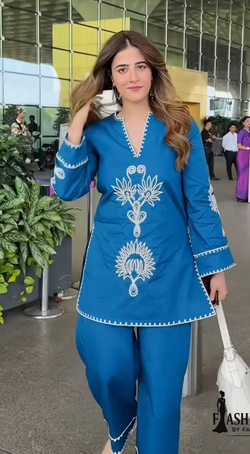 a2Nupur Blue tide ariee co ord set