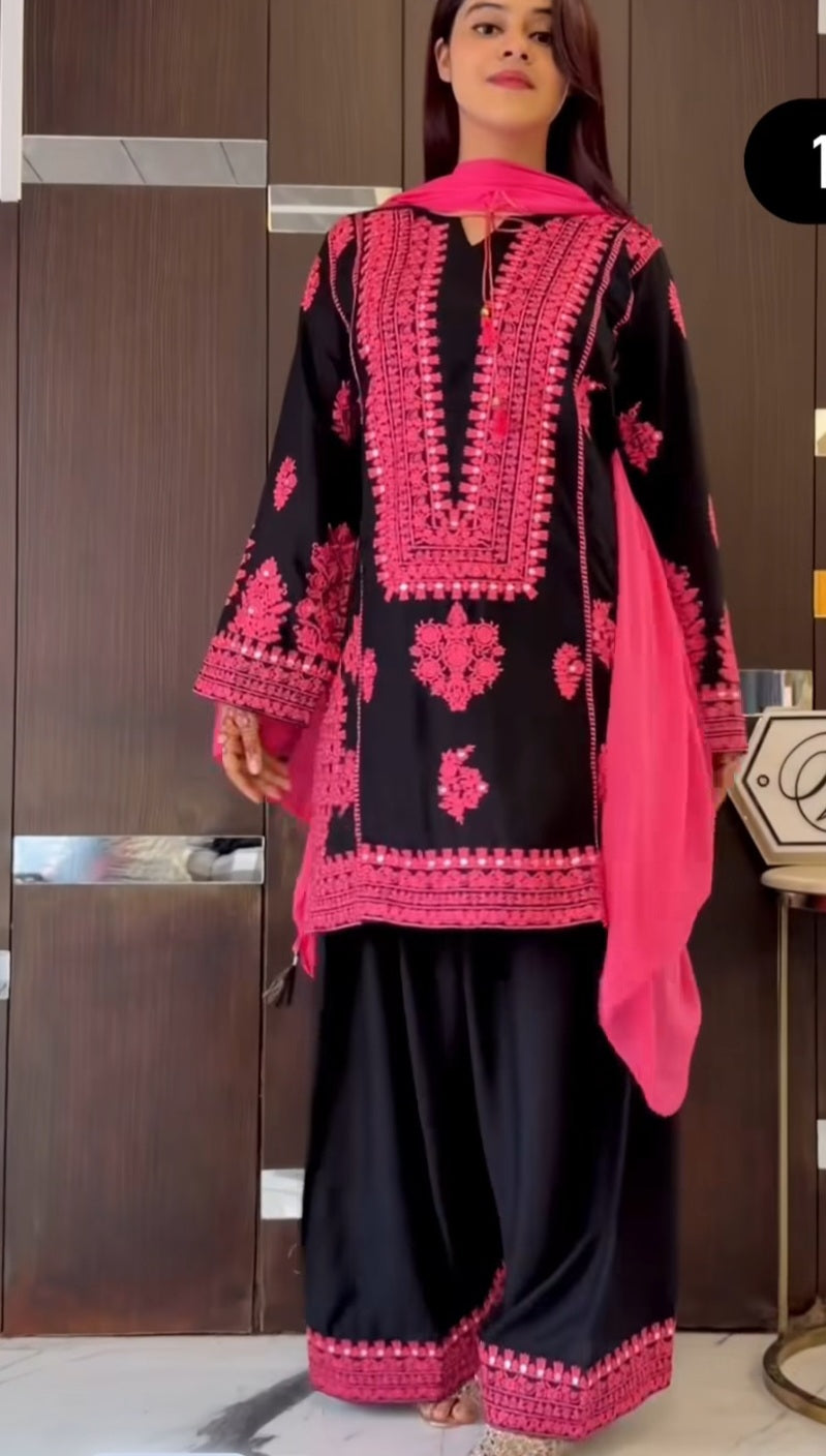 Boomer kurta set 3pcs set. black
