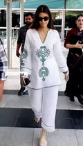 Kriti offwhite top n bottom set anr