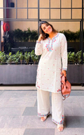 White bow co ord set