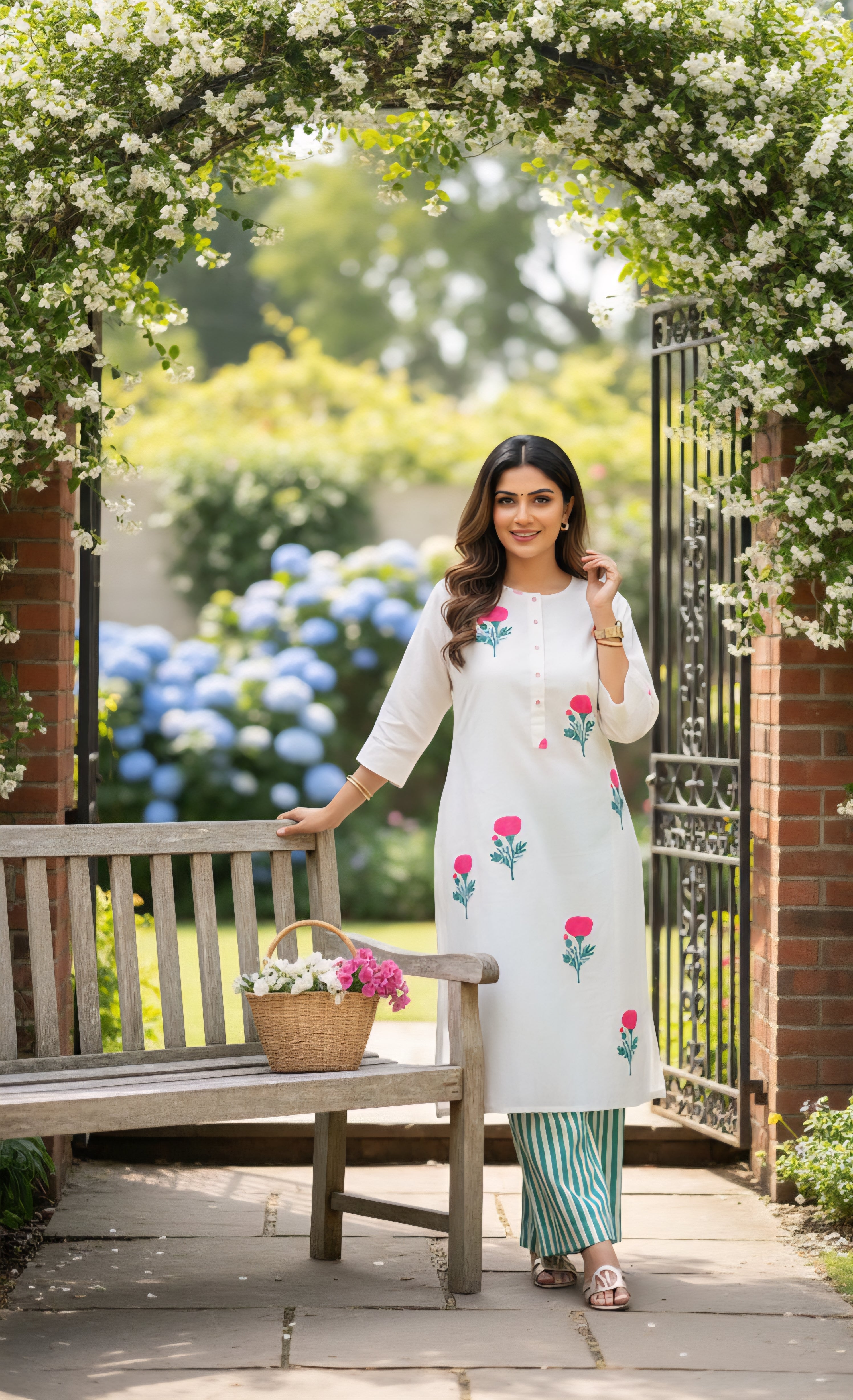 100% pure cotton Sana top n bottom set