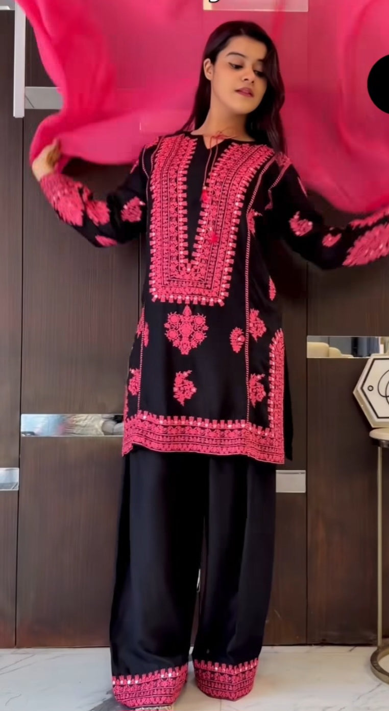 Boomer kurta set 3pcs set. black