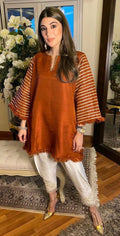 Silk rust top n bottom set