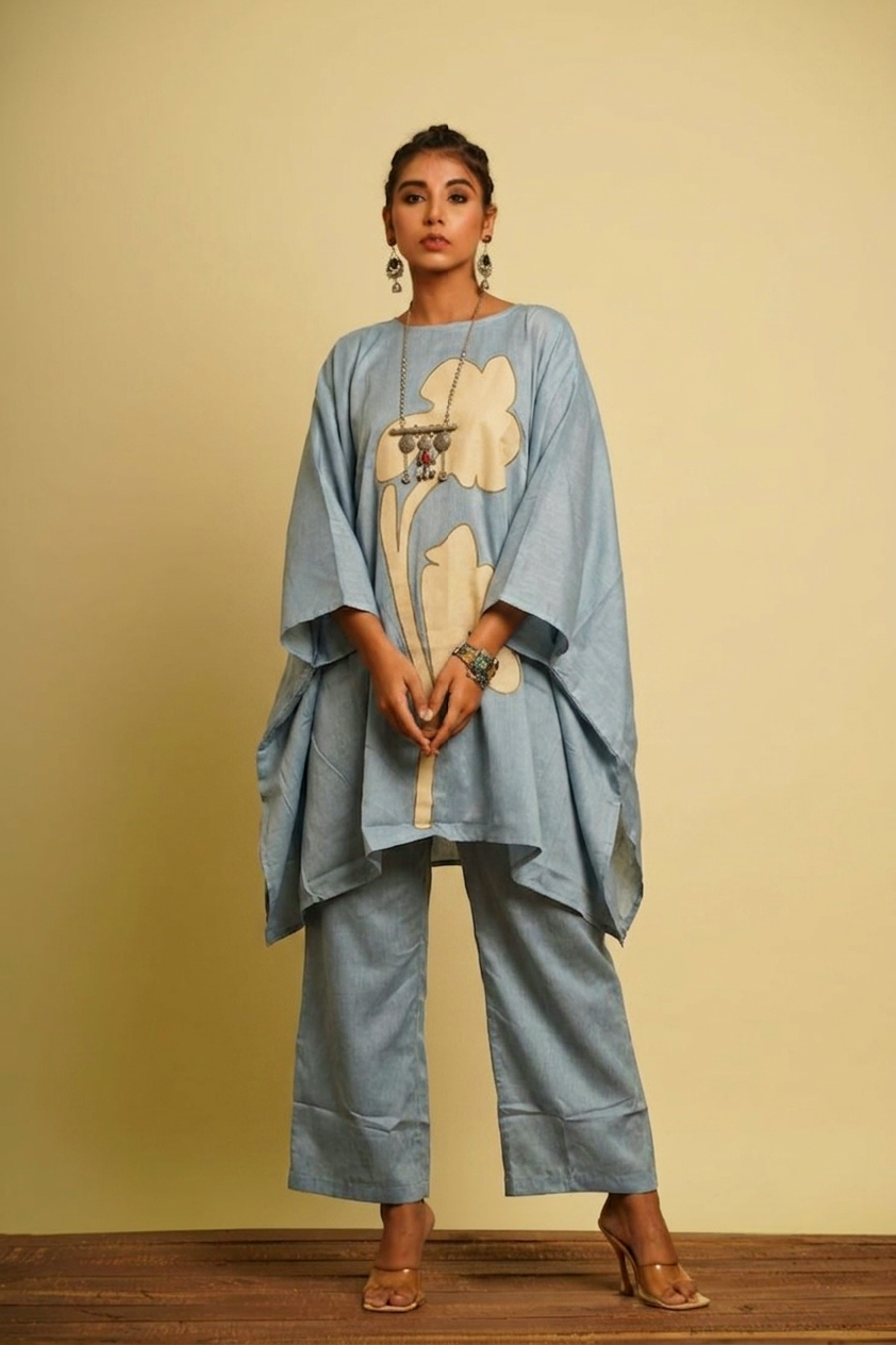 Blue treee KAFTAN SET