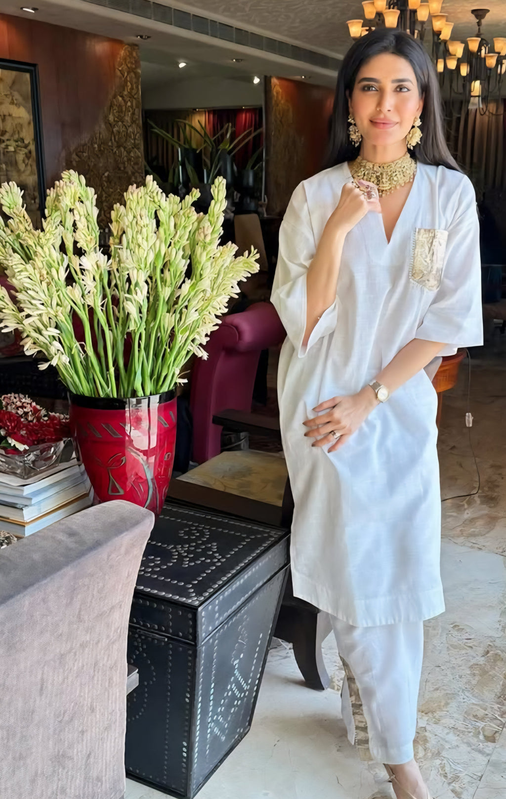 Miu miu white karishma tanna anr