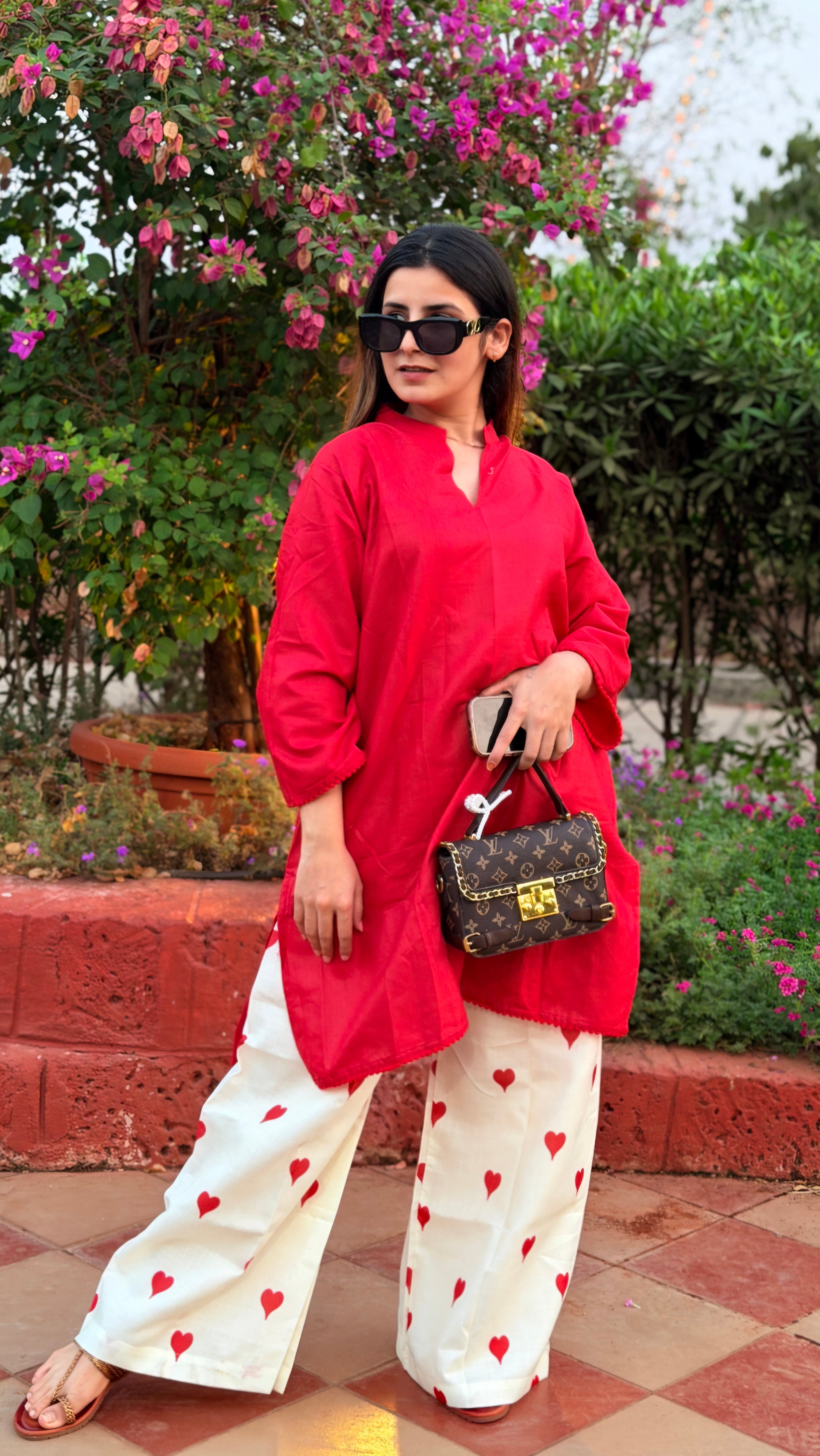 Saniya x heart pants co ord set anr heart