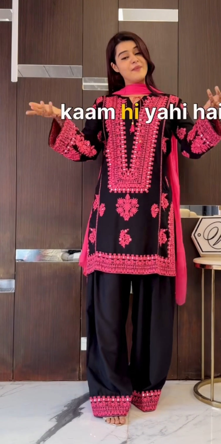 Boomer kurta set 3pcs set. black